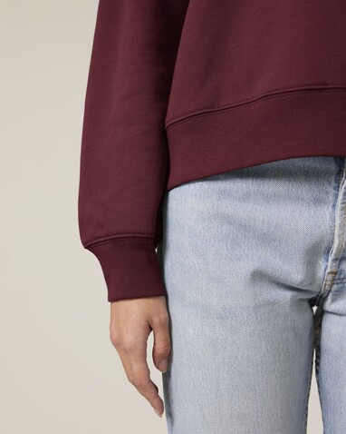 Stella Alma - Das Iconic Damen-Rundhals-Sweatshirt - Burgundy - XXL bedrucken, Art.-Nr. STSW212C2442X