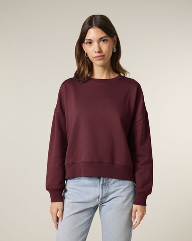 Stella Alma - Das Iconic Damen-Rundhals-Sweatshirt - Burgundy - XS bedrucken, Art.-Nr. STSW212C244XS