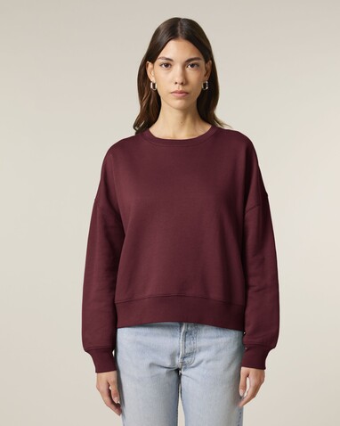 Stella Alma - Das Iconic Damen-Rundhals-Sweatshirt - Burgundy - S bedrucken, Art.-Nr. STSW212C2441S