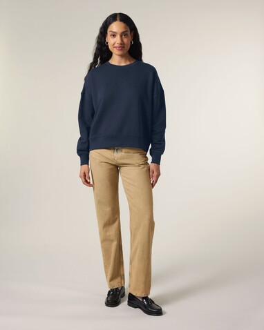 Stella Alma - Das Iconic Damen-Rundhals-Sweatshirt - French Navy - M bedrucken, Art.-Nr. STSW212C7271M