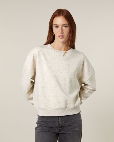 Stella Alma - Das Iconic Damen-Rundhals-Sweatshirt - Eco Heather - XL bedrucken, Art.-Nr. STSW212C1471X