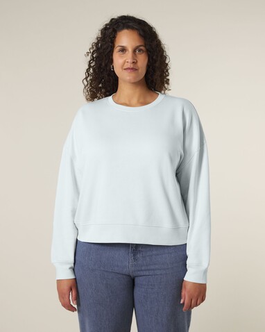 Stella Alma - Das Iconic Damen-Rundhals-Sweatshirt - Blue Ice - M bedrucken, Art.-Nr. STSW212C7281M