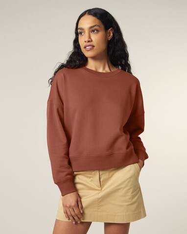 Stella Alma - Das Iconic Damen-Rundhals-Sweatshirt - Heritage Brown - M bedrucken, Art.-Nr. STSW212C7301M