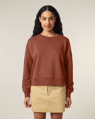 Stella Alma - Das Iconic Damen-Rundhals-Sweatshirt - Heritage Brown - M bedrucken, Art.-Nr. STSW212C7301M