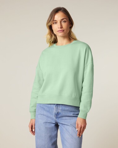 Stella Alma - Das Iconic Damen-Rundhals-Sweatshirt - Misty Jade - S bedrucken, Art.-Nr. STSW212C7351S
