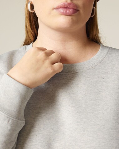 Stella Alma - Das Iconic Damen-Rundhals-Sweatshirt - Heather Haze - M bedrucken, Art.-Nr. STSW212C7311M
