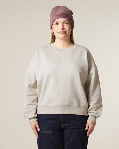 Stella Alma - Das Iconic Damen-Rundhals-Sweatshirt - Heather Haze - XS bedrucken, Art.-Nr. STSW212C731XS