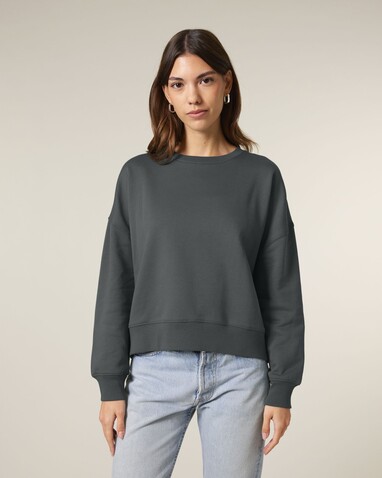 Stella Alma - Das Iconic Damen-Rundhals-Sweatshirt - Anthracite - S bedrucken, Art.-Nr. STSW212C2531S