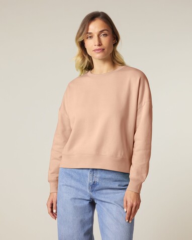 Stella Alma - Das Iconic Damen-Rundhals-Sweatshirt - Fraiche Peche - S bedrucken, Art.-Nr. STSW212C1011S