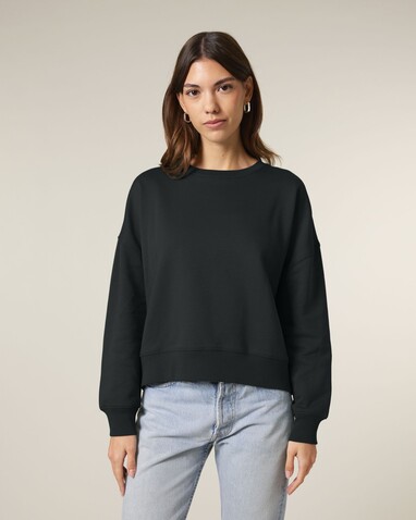 Stella Alma - Das Iconic Damen-Rundhals-Sweatshirt - Black - M bedrucken, Art.-Nr. STSW212C0021M