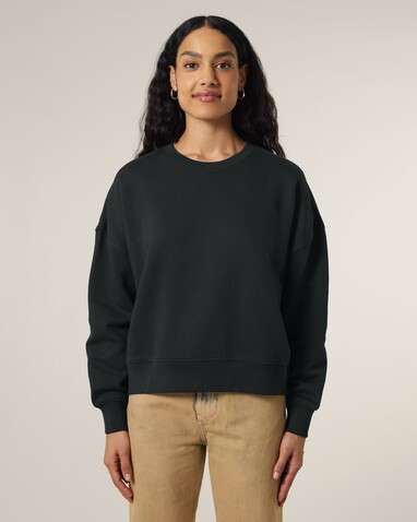 Stella Alma - Das Iconic Damen-Rundhals-Sweatshirt - Black - M bedrucken, Art.-Nr. STSW212C0021M