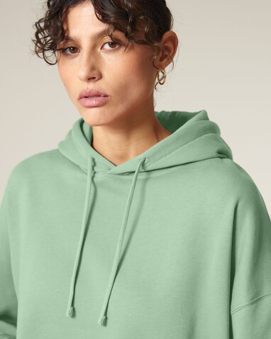 Stella Nora - Der Iconic Damen-Hoodie - Misty Jade - M bedrucken, Art.-Nr. STSW213C7351M