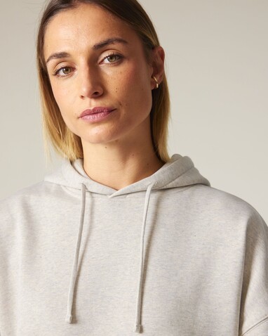 Stella Nora - Der Iconic Damen-Hoodie - Heather Haze - XXL bedrucken, Art.-Nr. STSW213C7312X