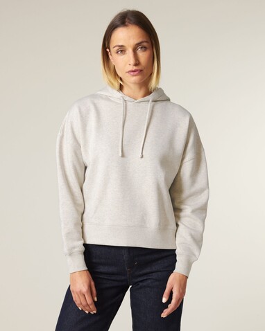 Stella Nora - Der Iconic Damen-Hoodie - Heather Haze - M bedrucken, Art.-Nr. STSW213C7311M