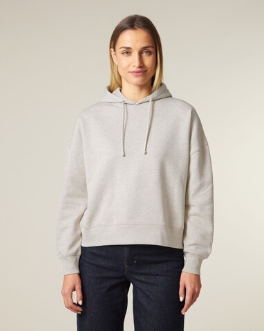 Stella Nora - Der Iconic Damen-Hoodie - Heather Haze - M bedrucken, Art.-Nr. STSW213C7311M