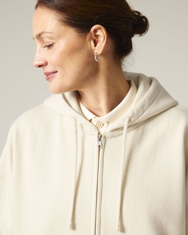 Stella Ida - Der Iconic Damen-Zip-Hoodie - Natural Raw - M bedrucken, Art.-Nr. STSW214C0541M