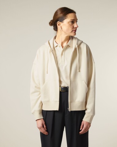 Stella Ida - Der Iconic Damen-Zip-Hoodie - Natural Raw - M bedrucken, Art.-Nr. STSW214C0541M