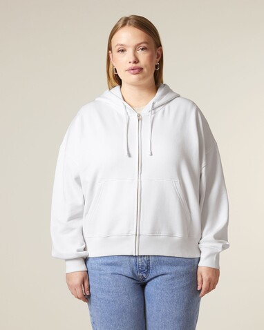 Stella Ida - Der Iconic Damen-Zip-Hoodie - White - XL bedrucken, Art.-Nr. STSW214C0011X