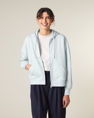 Stella Ida - Der Iconic Damen-Zip-Hoodie - Blue Ice - S bedrucken, Art.-Nr. STSW214C7281S