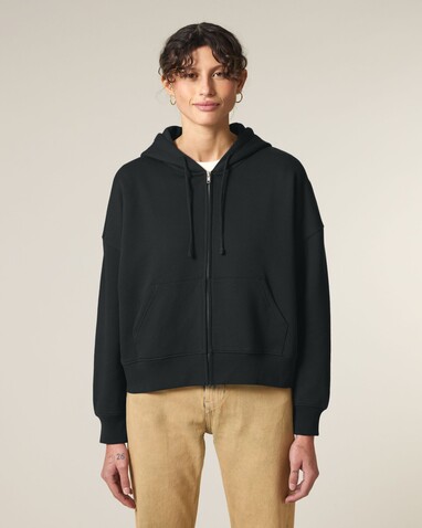 Stella Ida - Der Iconic Damen-Zip-Hoodie - Black - L bedrucken, Art.-Nr. STSW214C0021L