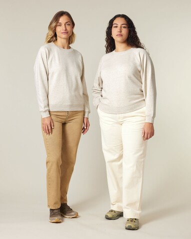 Stella Clara - Das Damen-Raglan-Rundhals-Sweatshirt - Eco Heather - M bedrucken, Art.-Nr. STSW217C1471M