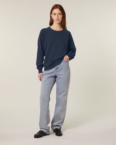 Stella Clara - Das Damen-Raglan-Rundhals-Sweatshirt - French Navy - M bedrucken, Art.-Nr. STSW217C7271M Stella Clara - Das Damen-Raglan-Rundhals-Sweatshirt - French Navy - M bedrucken, Art.-Nr. STSW217C7271M