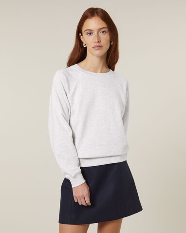 Stella Clara - Das Damen-Raglan-Rundhals-Sweatshirt - Cool Heather Grey - XL bedrucken, Art.-Nr. STSW217C1461X