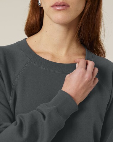 Stella Clara - Das Damen-Raglan-Rundhals-Sweatshirt - Anthracite - S bedrucken, Art.-Nr. STSW217C2531S