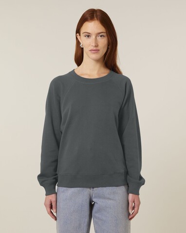 Stella Clara - Das Damen-Raglan-Rundhals-Sweatshirt - Anthracite - S bedrucken, Art.-Nr. STSW217C2531S