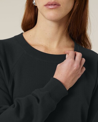 Stella Clara - Das Damen-Raglan-Rundhals-Sweatshirt - Black - XL bedrucken, Art.-Nr. STSW217C0021X
