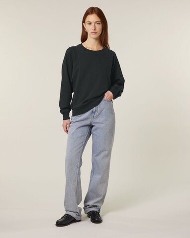 Stella Clara - Das Damen-Raglan-Rundhals-Sweatshirt - Black - XL bedrucken, Art.-Nr. STSW217C0021X