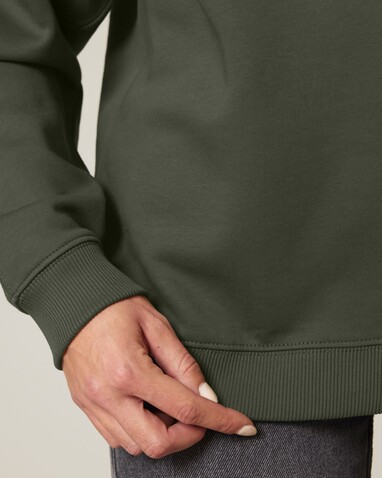 Stella Paloma - Das Oversized Damen-Rundhals-Sweatshirt - Khaki - M bedrucken, Art.-Nr. STSW218C2231M Stella Paloma - Das Oversized Damen-Rundhals-Sweatshirt - Khaki - M bedrucken, Art.-Nr. STSW218C2231M