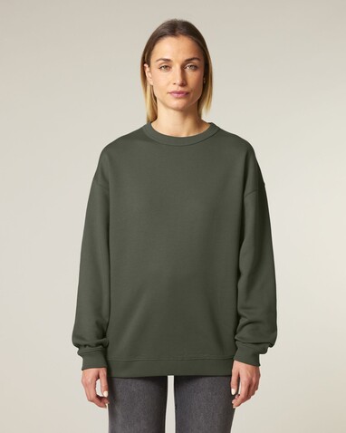 Stella Paloma - Das Oversized Damen-Rundhals-Sweatshirt - Khaki - M bedrucken, Art.-Nr. STSW218C2231M Stella Paloma - Das Oversized Damen-Rundhals-Sweatshirt - Khaki - M bedrucken, Art.-Nr. STSW218C2231M