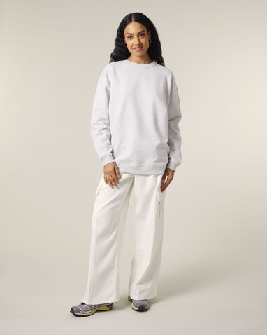 Stella Paloma - Das Oversized Damen-Rundhals-Sweatshirt - Cool Heather Grey - M bedrucken, Art.-Nr. STSW218C1461M