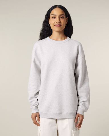 Stella Paloma - Das Oversized Damen-Rundhals-Sweatshirt - Cool Heather Grey - M bedrucken, Art.-Nr. STSW218C1461M