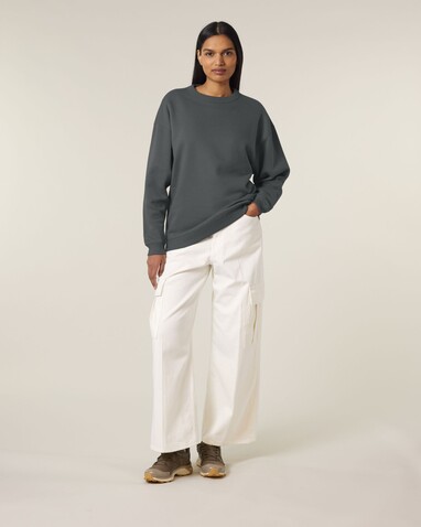 Stella Paloma - Das Oversized Damen-Rundhals-Sweatshirt - Anthracite - L bedrucken, Art.-Nr. STSW218C2531L Stella Paloma - Das Oversized Damen-Rundhals-Sweatshirt - Anthracite - L bedrucken, Art.-Nr. STSW218C2531L