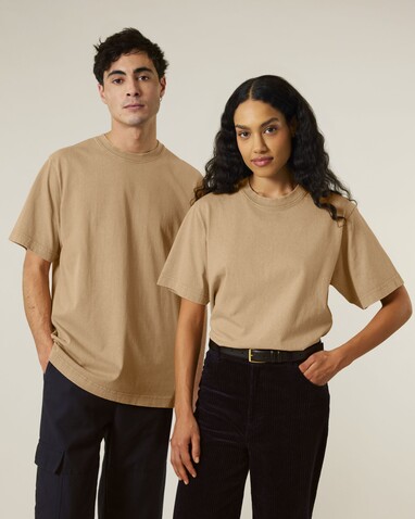 Freestyler Vintage - Das schwere Garment-Dyed Unisex-T-Shirt - G. Dyed Latte - 3XL bedrucken, Art.-Nr. STTU073C7333X