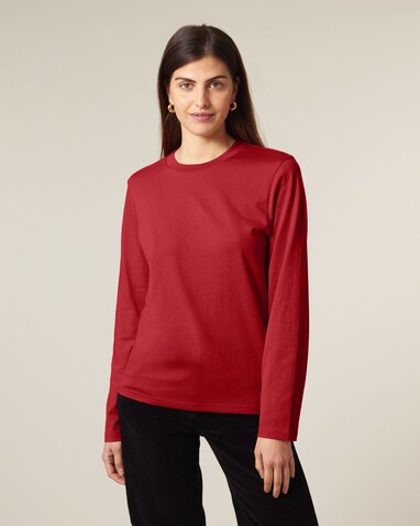 Creator 2.0 Long Sleeve - Das Iconic Langarm-Unisex-T-Shirt - Red - L bedrucken, Art.-Nr. STTU199C0041L