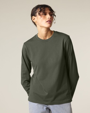 Creator 2.0 Long Sleeve - Das Iconic Langarm-Unisex-T-Shirt - Khaki - L bedrucken, Art.-Nr. STTU199C2231L