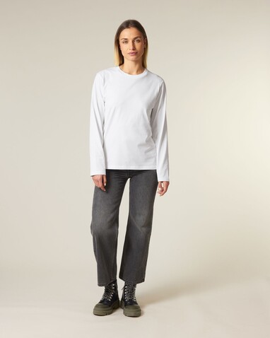 Creator 2.0 Long Sleeve - Das Iconic Langarm-Unisex-T-Shirt - White - L bedrucken, Art.-Nr. STTU199C0011L