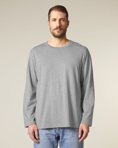 Creator 2.0 Long Sleeve - Das Iconic Langarm-Unisex-T-Shirt - Heather Grey - 3XL bedrucken, Art.-Nr. STTU199C2503X