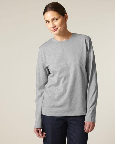 Creator 2.0 Long Sleeve - Das Iconic Langarm-Unisex-T-Shirt - Heather Grey - L bedrucken, Art.-Nr. STTU199C2501L