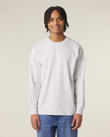 Freestyler Long Sleeve - Das schwere Langarm-Unisex-T-Shirt - Cool Heather Grey - S bedrucken, Art.-Nr. STTU200C1461S