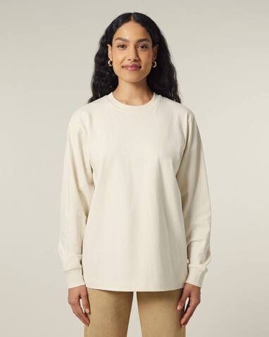 Freestyler Long Sleeve - Das schwere Langarm-Unisex-T-Shirt - Natural Raw - M bedrucken, Art.-Nr. STTU200C0541M