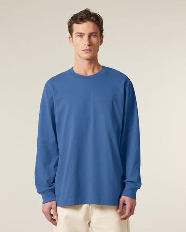 Freestyler Long Sleeve - Das schwere Langarm-Unisex-T-Shirt - Mindful Blue - S bedrucken, Art.-Nr. STTU200C7291S