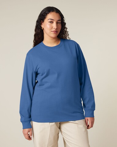 Freestyler Long Sleeve - Das schwere Langarm-Unisex-T-Shirt - Mindful Blue - S bedrucken, Art.-Nr. STTU200C7291S
