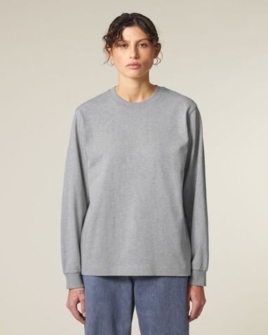 Freestyler Long Sleeve - Das schwere Langarm-Unisex-T-Shirt - Heather Grey - XL bedrucken, Art.-Nr. STTU200C2501X