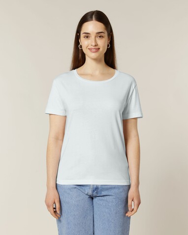 Stella Serena - Das Damen-T-Shirt mit weitem Rundhalsausschnitt - Blue Ice - XXL bedrucken, Art.-Nr. STTW173C7282X