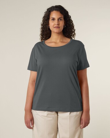 Stella Serena - Das Damen-T-Shirt mit weitem Rundhalsausschnitt - Anthracite - L bedrucken, Art.-Nr. STTW173C2531L