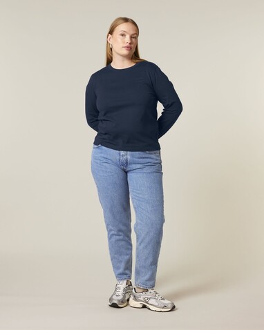 Stella Muser Long Sleeve - Das Iconic Langarm-Damen-T-Shirt - French Navy - M bedrucken, Art.-Nr. STTW219C7271M